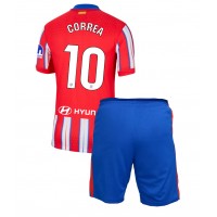 Atletico Madrid Angel Correa #10 Domáci Detský futbalový dres 2024-25 Krátky Rukáv (+ trenírky)